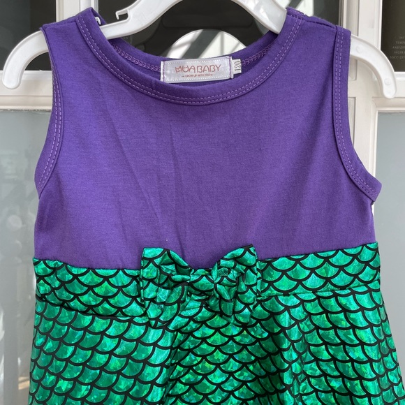 Little Mermaid Dress Green and Purple - Picture 2 of 4